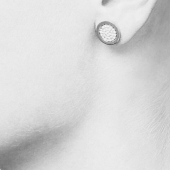 NWT MICHAEL KORS White Gold-Tone Earrings - Picture 4 of 6